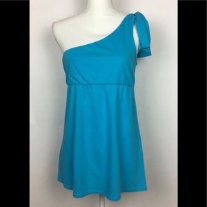 Lilly Pulitzer One Shoulder Top Size Large Blue